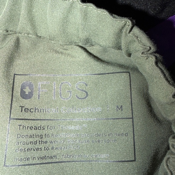 FIGS Women’s Scrub Pants Olive Green Straight Leg Drawstring Medical Workwear M - Picture 6 of 6